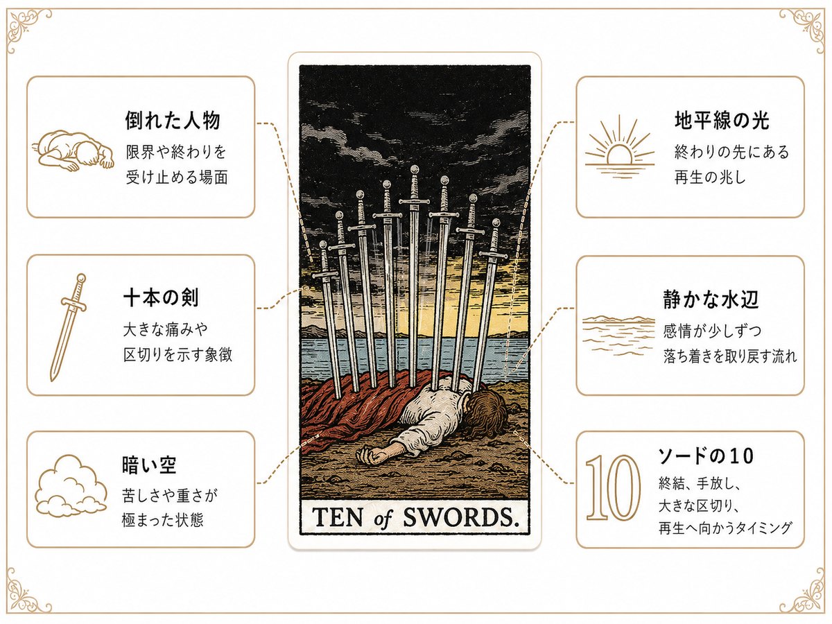 ソード10のタロットカード解釈に使う記事内解説画像