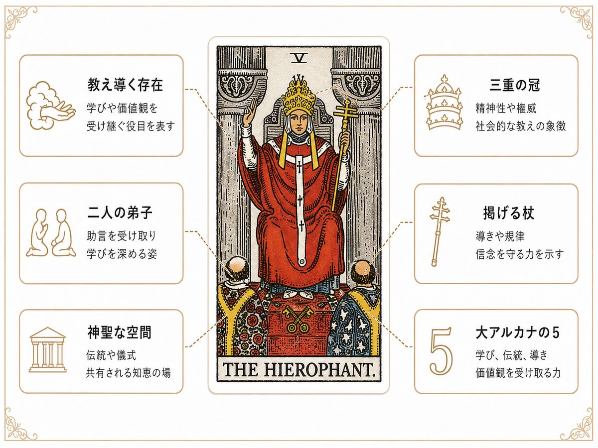 教皇のタロットカード解釈に使う記事内解説画像